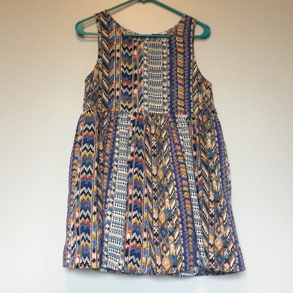 Patterned Babydoll Dress
